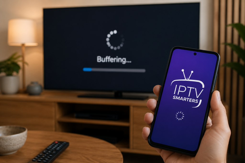 IPTV Smarters buffering issue on a streaming device with troubleshooting and performance optimization tips